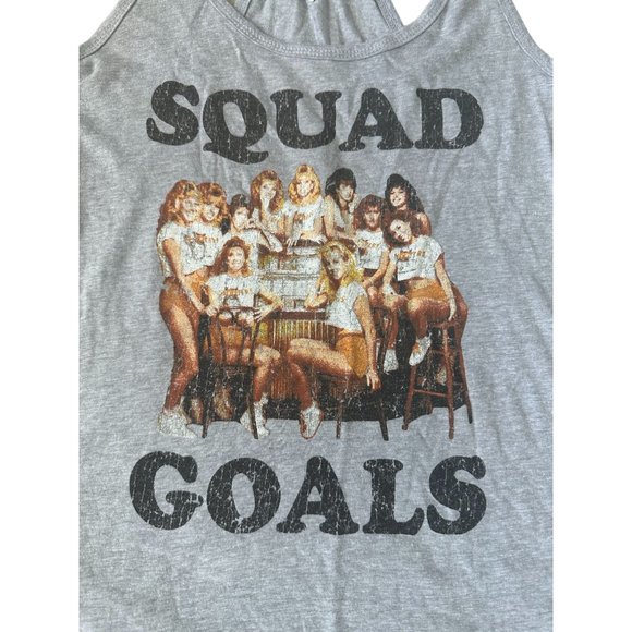 HOOTERS Squad Goals Gray Racerback Tank Top Sz S NEW - Picture 3 of 7
